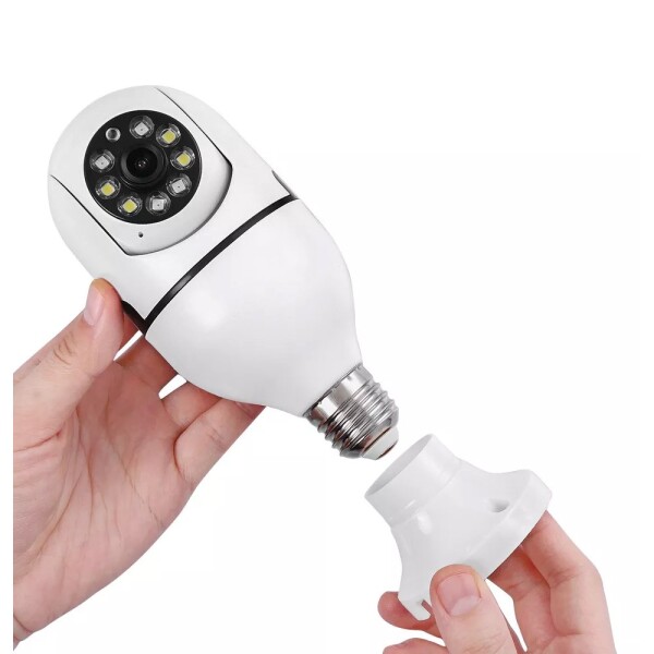 Cámara Seguridad Vigilancia 360 Wifi Graba Audio Espia Variante Color Blanco