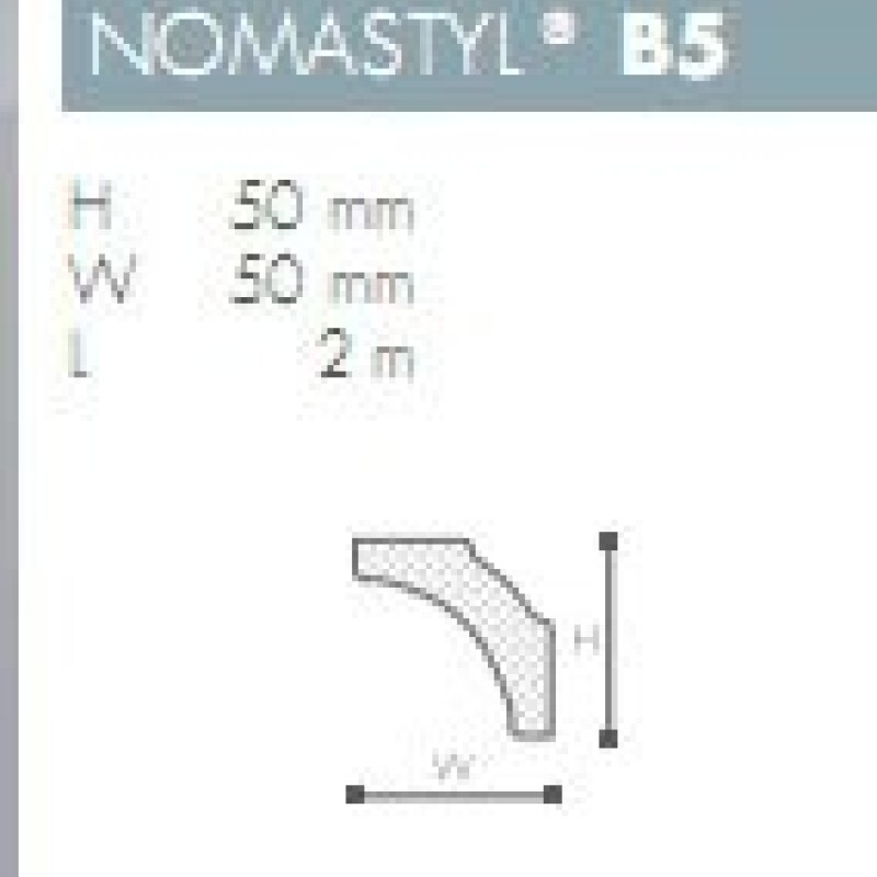 MOLDURA POLIESTIRENO NOMASTYL- B5 - 2 mts - N/A