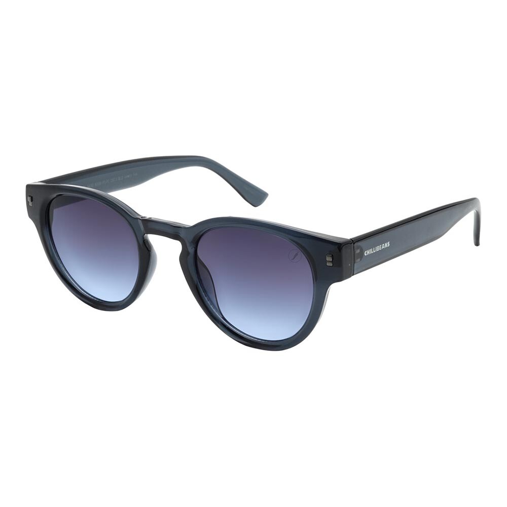 Lentes De Sol De Policarbonato Redondo Chilli Beans Natal Gradiente Azul/Azul
