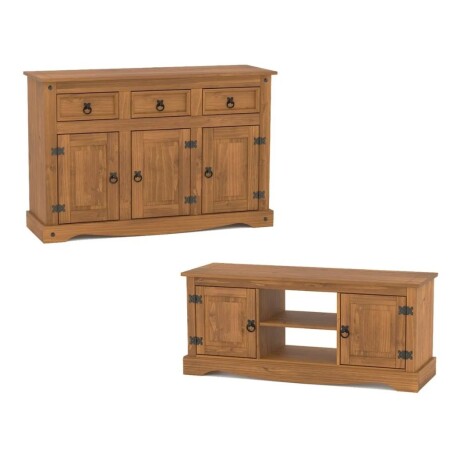 Promo Rack de Tv + Aparador Linea Naturale Roble