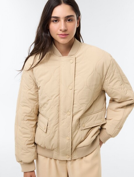 CAMPERA ADULTO CON TEXTURA - BEIGE BEIGE