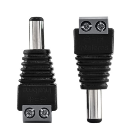 Conector De Alimentación Para Cámara Cctv Macho X10 Color Negro Conector De Alimentación Para Cámara Cctv Macho X10 Color Negro