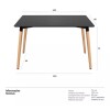 Mesa Comedor Eames Resina Rectangular Negra Mesa Comedor Eames Resina Rectangular Negra