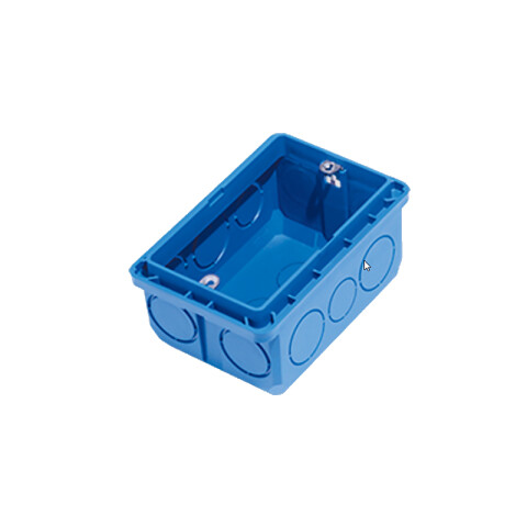 Caja plástica azul sin tapa 4-3 módulos para yeso C10213