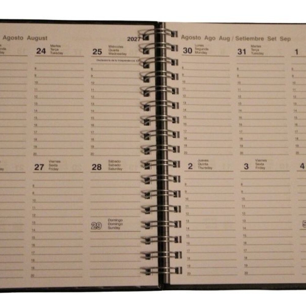 AGENDA ABEZETA 269 SETTIMANALE CON RULO TAPA GRIS OSCURO