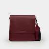 Bandolera Olivia En Cuero Graneado Bordeaux