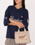 City Cartera City Bordada Con Charm - Marron Beige