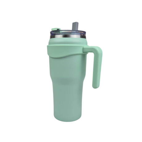 Vaso Térmico Con Tapa Y Asa Rígida 1100 Ml Verde