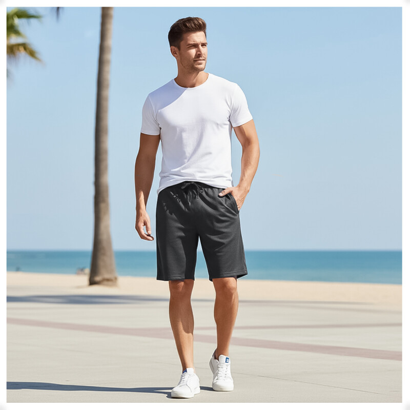 Short Bermuda Deportiva Pantalón Corto Gris