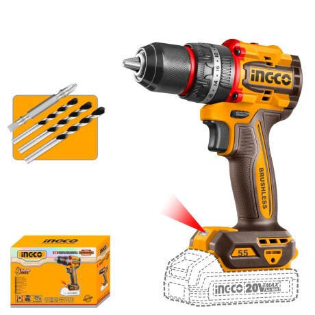 Taladro Atornillador a Batería Ingco CIDLI205581 Percutor 001