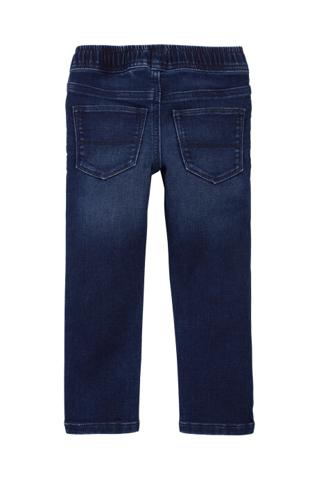 Pantalón jean, estilo deportivo, azul oscuro. Talles 2-5T Sin color