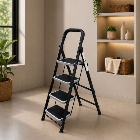 Escalera Metálica Plegable Multiuso - 4 Niveles Escalera Metálica Plegable Multiuso - 4 Niveles