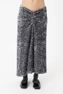FALDA MIDI DE LENTEJUELA Plata