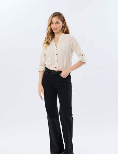 PANTALÓN DE JEAN WIDE LEG Negro