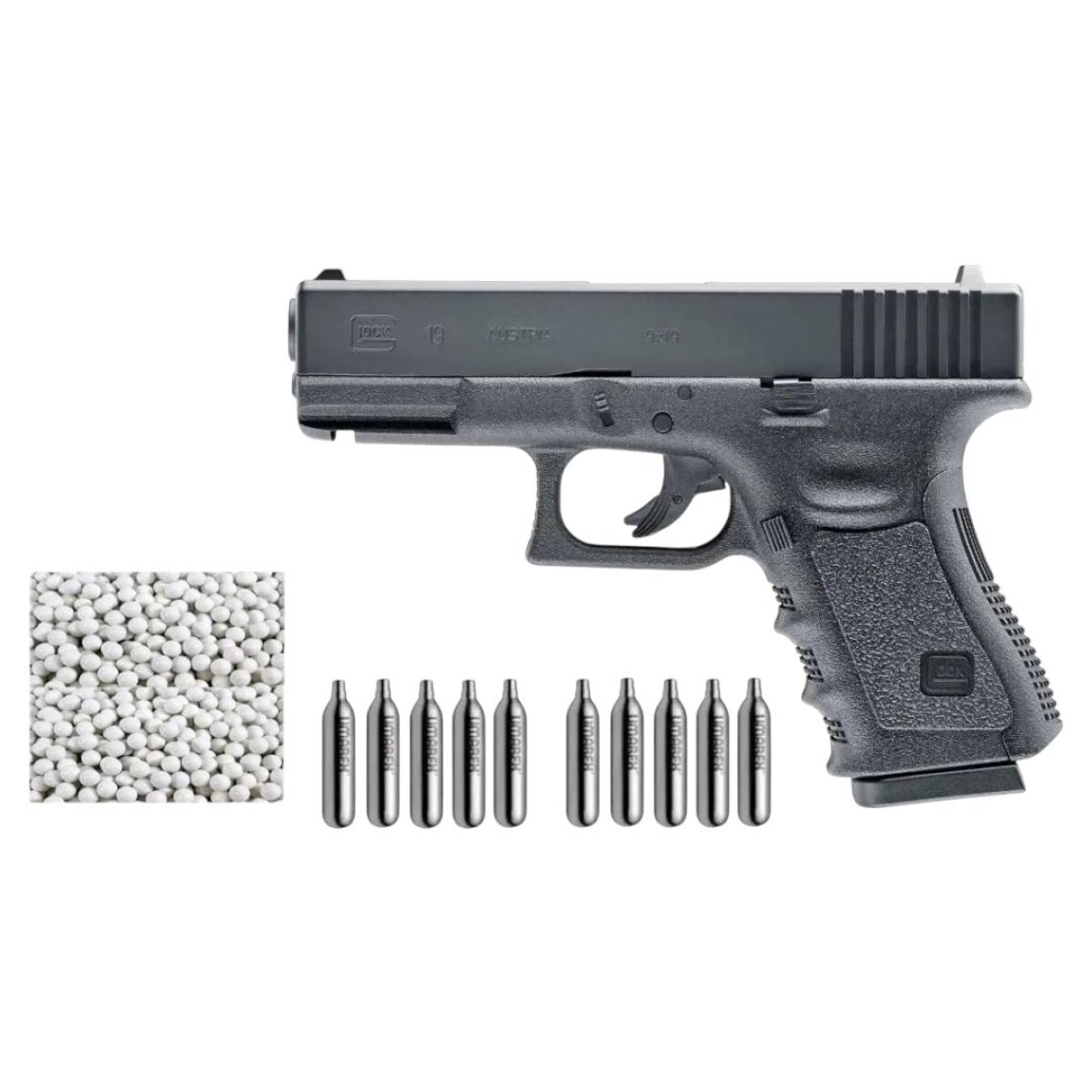 Combo Airsoft Glock 19 Calibre 6mm 