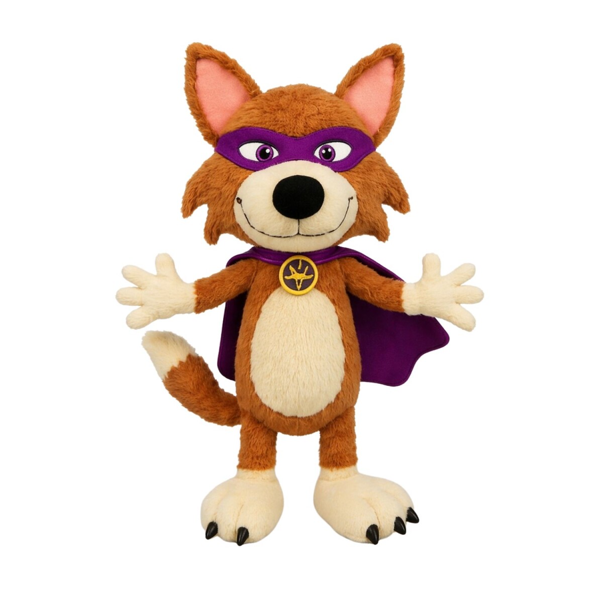Peluches La Granja Superhéroes Musical Lobo Beto 20 cm - MARRON 