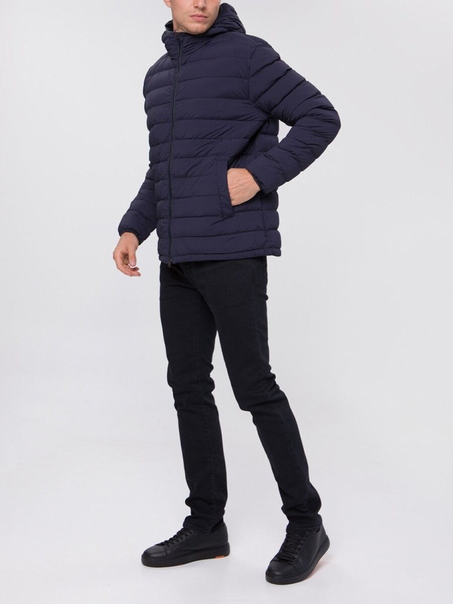 Herno-Chaqueta plegable de nylon rellena de plumas - Azul 