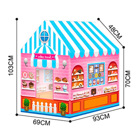 Carpa Casita Infantil Dino Pastelería 93x69x103cm Pastelería
