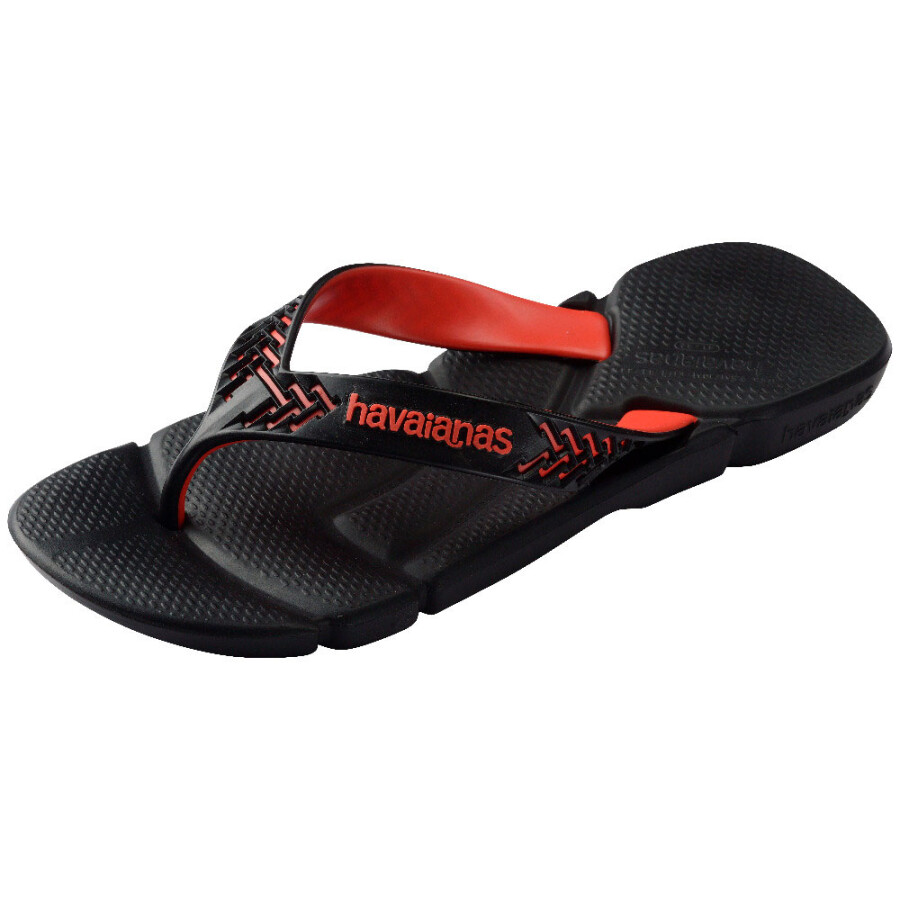 Sandalias de Hombre Havaianas Power 2.0 Negro - Rojo