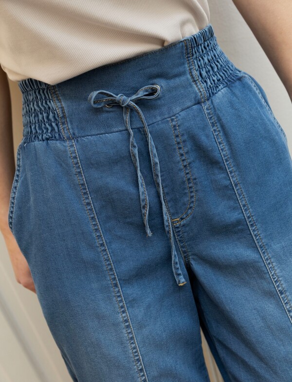 Pantalon Crop Lyocell JEAN