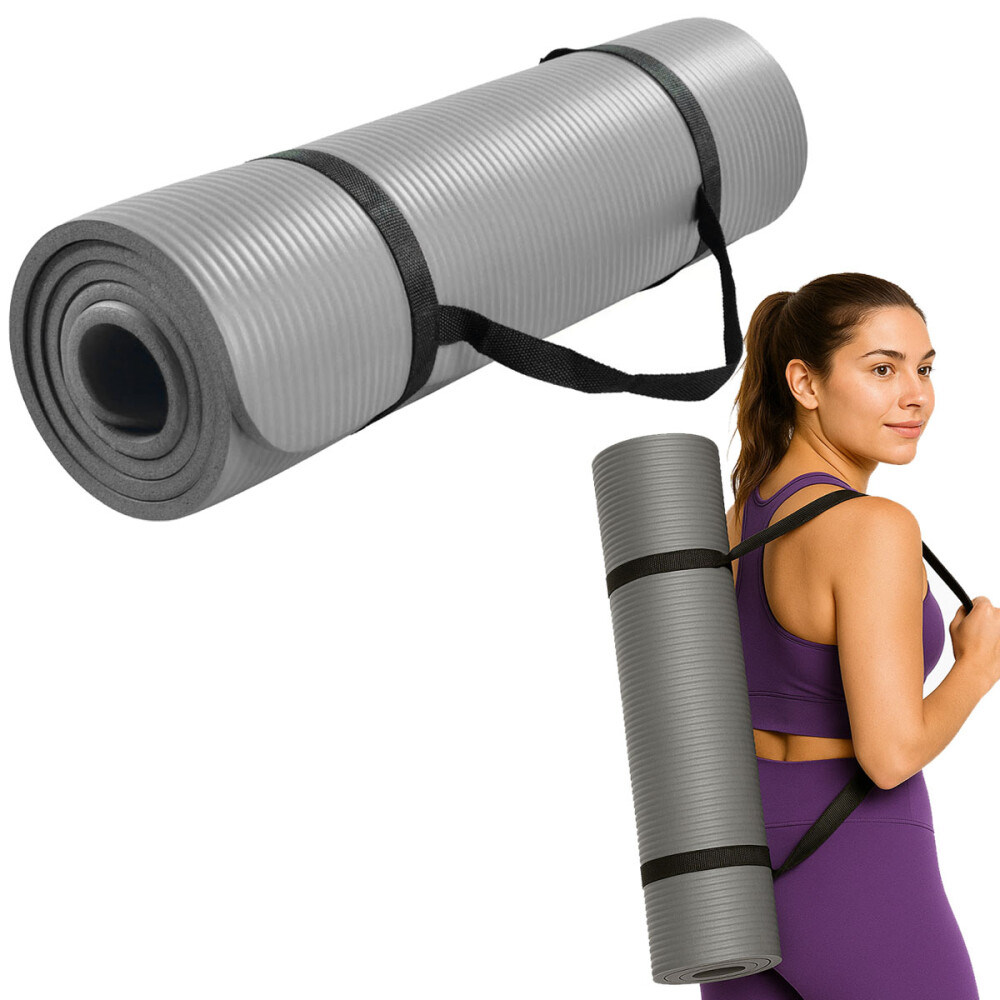 Colchoneta De Yoga Antideslizante 15mm gris