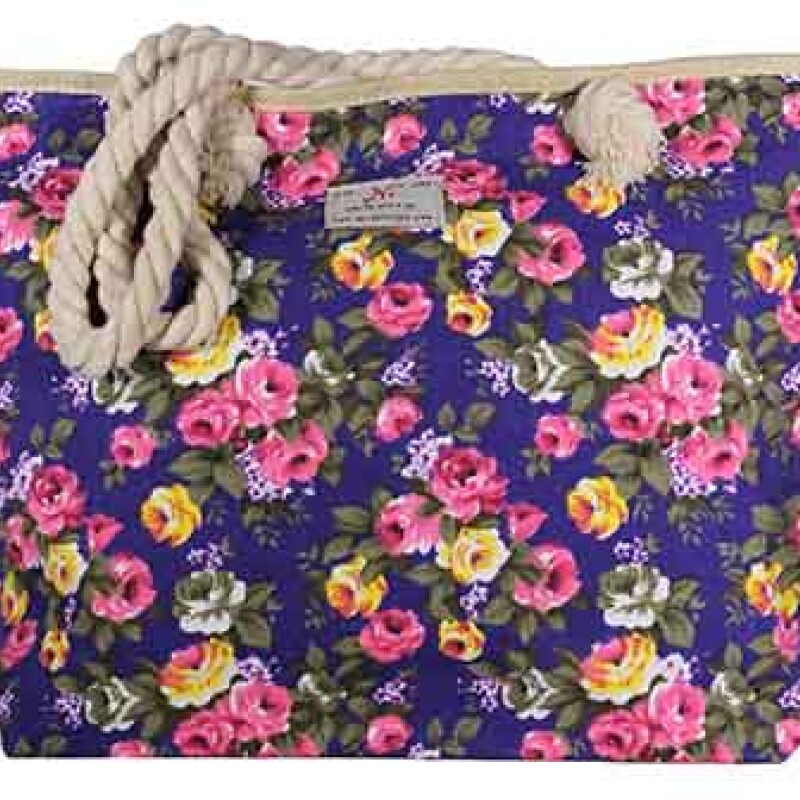 Cartera N+ Big Floreada Azul