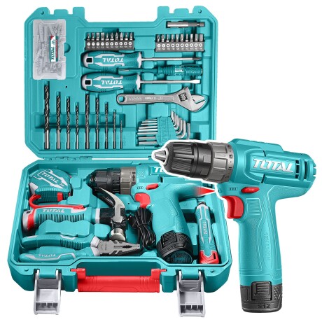 Set De Taladro Atornillador 12v 20Nm Y Herramientas Manuales - 129 Piezas Set De Taladro Atornillador 12v 20Nm Y Herramientas Manuales - 129 Piezas