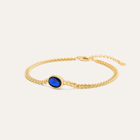 Pulsera Eternity Blue - Plata y Baño de Oro Pulsera Eternity Blue - Plata y Baño de Oro