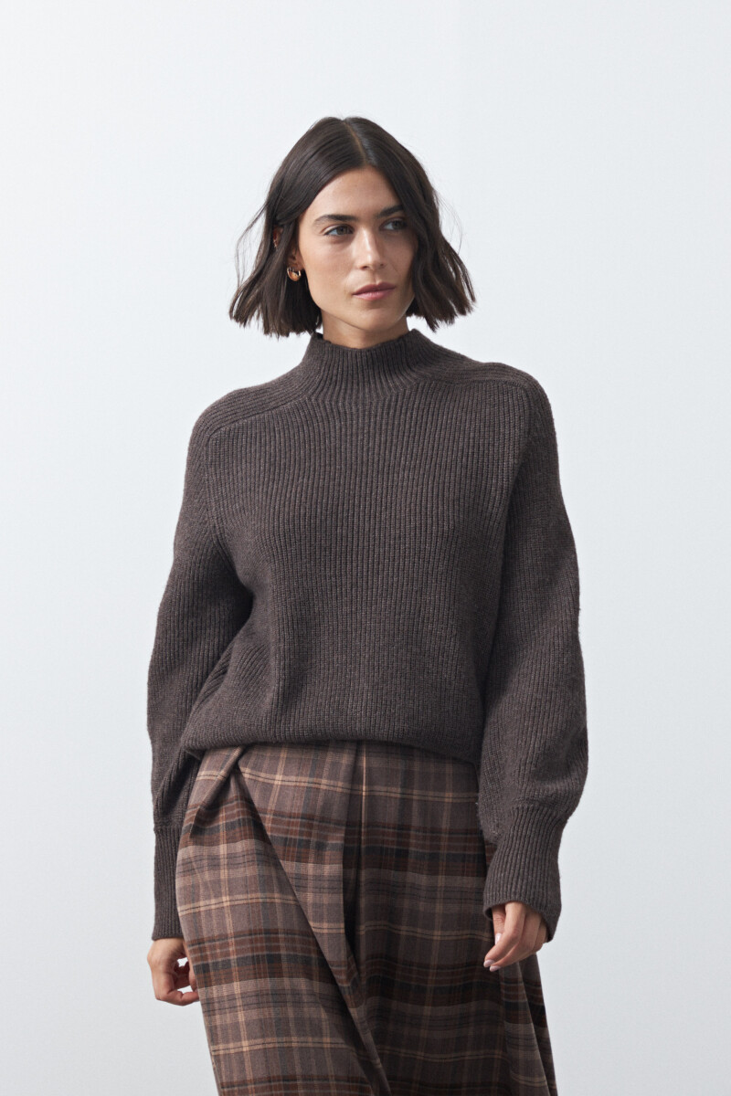 POLERA DALMA Marrón oscuro