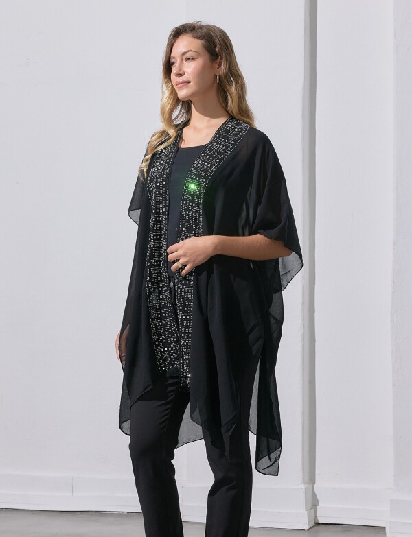 Kimono Noche NEGRO/PLATEADO