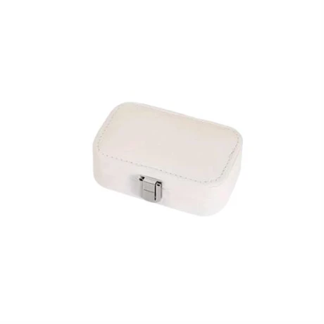 Joyero rectangular con hebilla 15 cm x 10 cm x 4,5 cm Beige