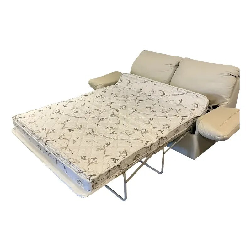 SOFA CAMA 2 PLAZAS - TAPIZADO TELA BEIGE - CON DETALLES EN LA TELA SOFA CAMA 2 PLAZAS - TAPIZADO TELA BEIGE - CON DETALLES EN LA TELA