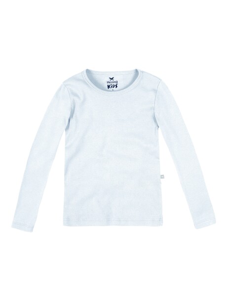 CAMISETA BÁSICA INFANTIL CON BORDADO BLANCO