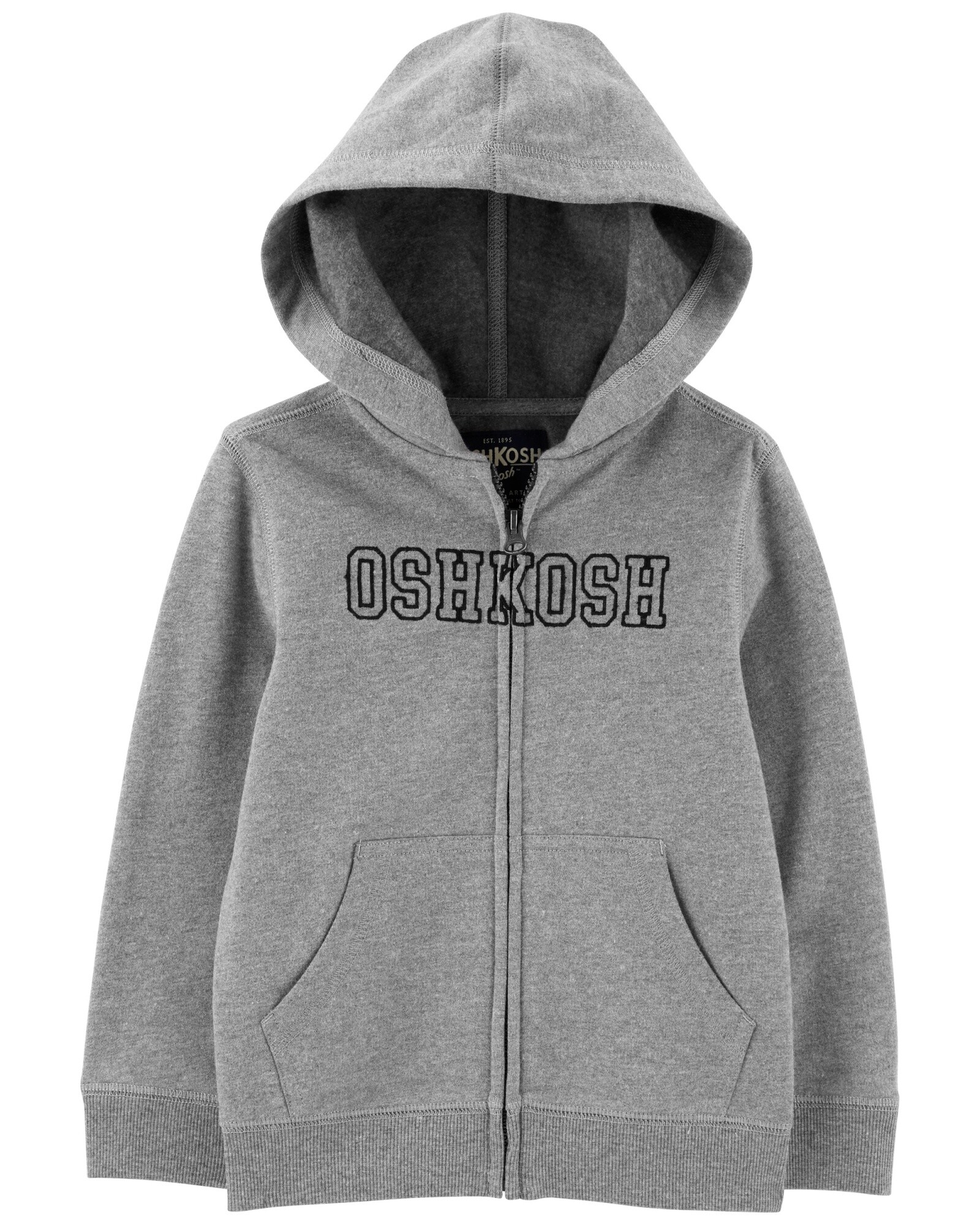 Campera de algodón con felpa con capucha y logo bordado 0