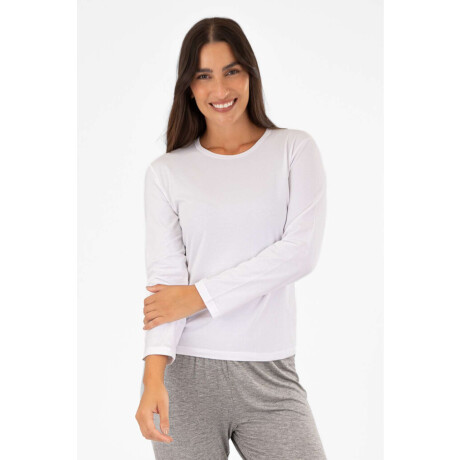 Remera algodón elastano Blanco