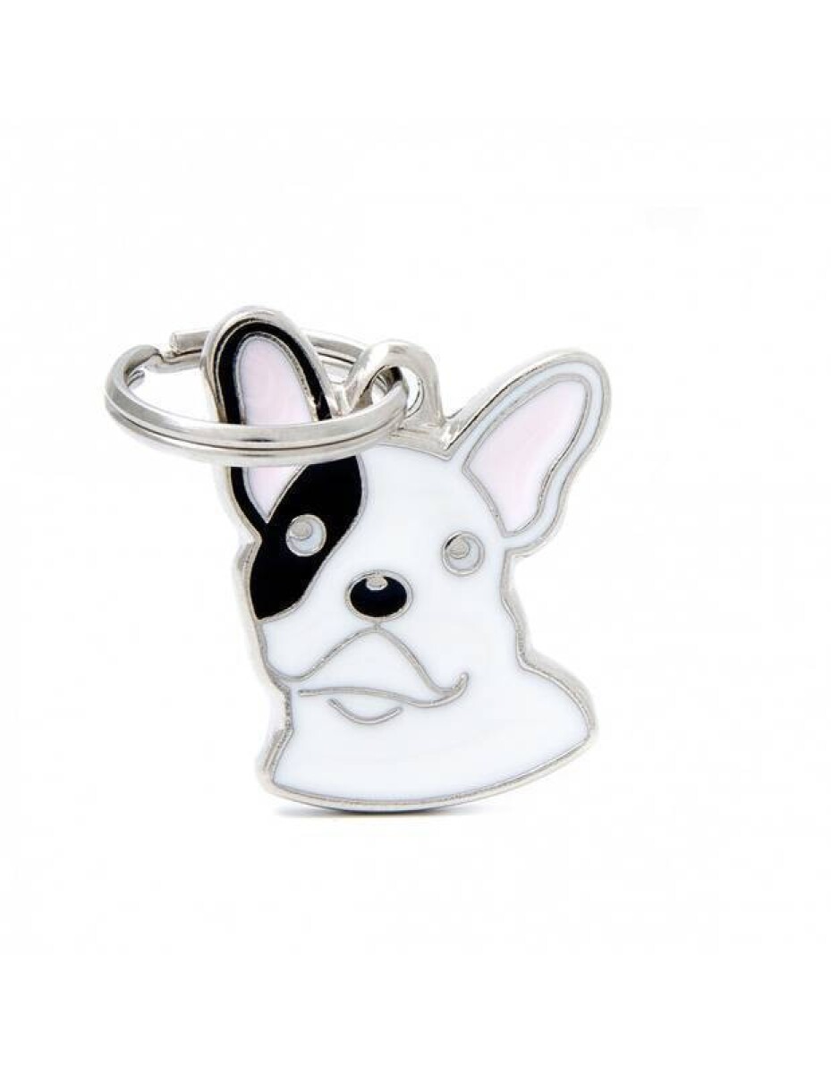 MF24WHITE - BULLDOG FRANCÉS BLANCO Y NEGRO 