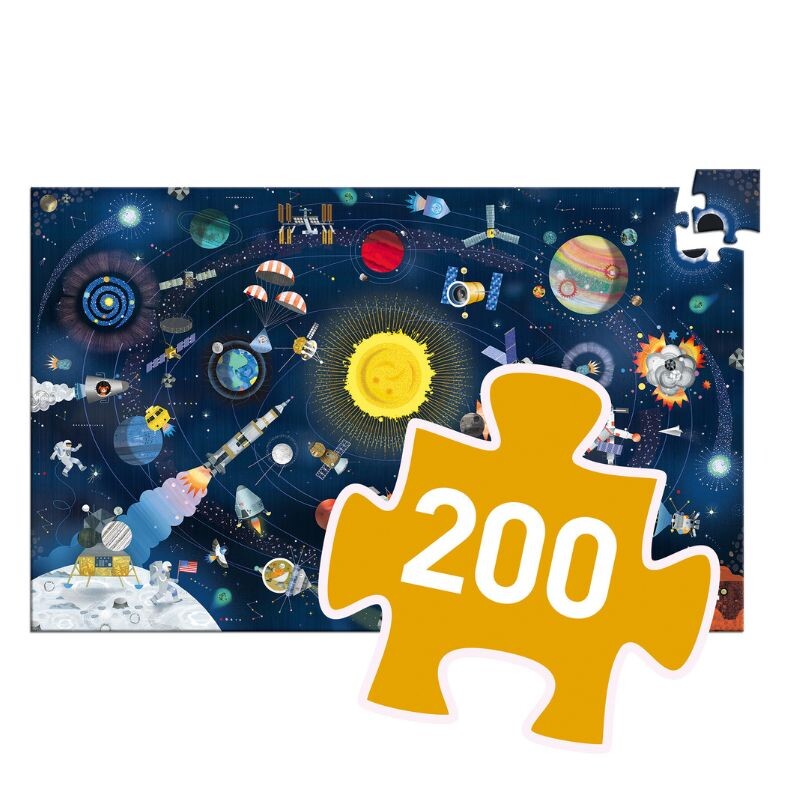 Puzzle observación 61x38 cm 200 Pcs + Libro El Espacio