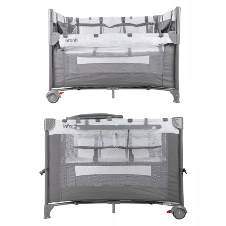 Practicuna Infanti Cuna Colecho Bebe Con Cambiador Gris