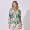 Blusa Plisada Print MULTI/VERDE