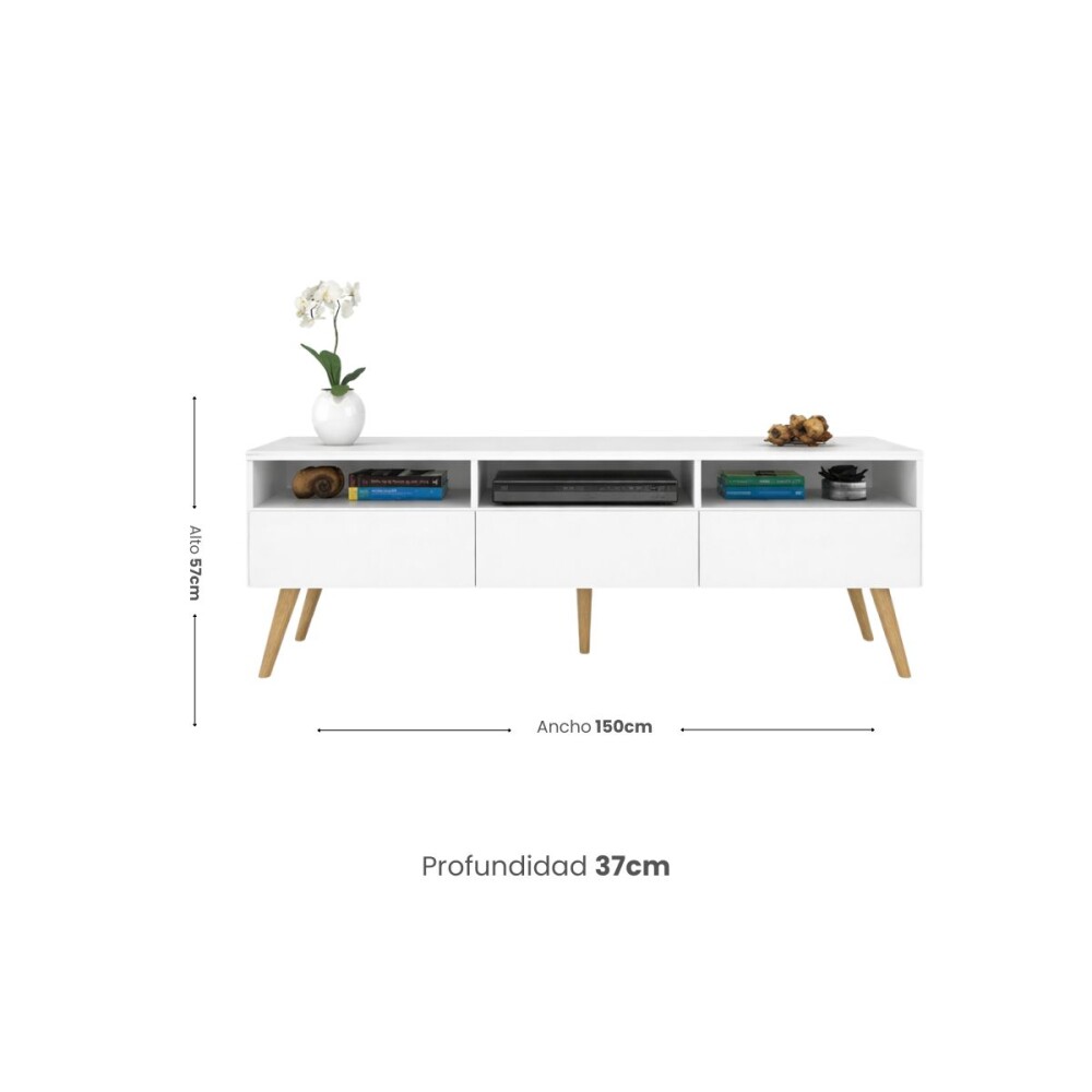 RACK - MINIMALISTA PATAS EN MADERA RACK - MINIMALISTA PATAS EN MADERA