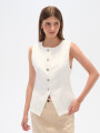 Chaleco Elvona Marfil / Off White