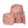 Set Mochila 3 Piezas Diseño Animalitos Escolar Resistente Rosa Claro