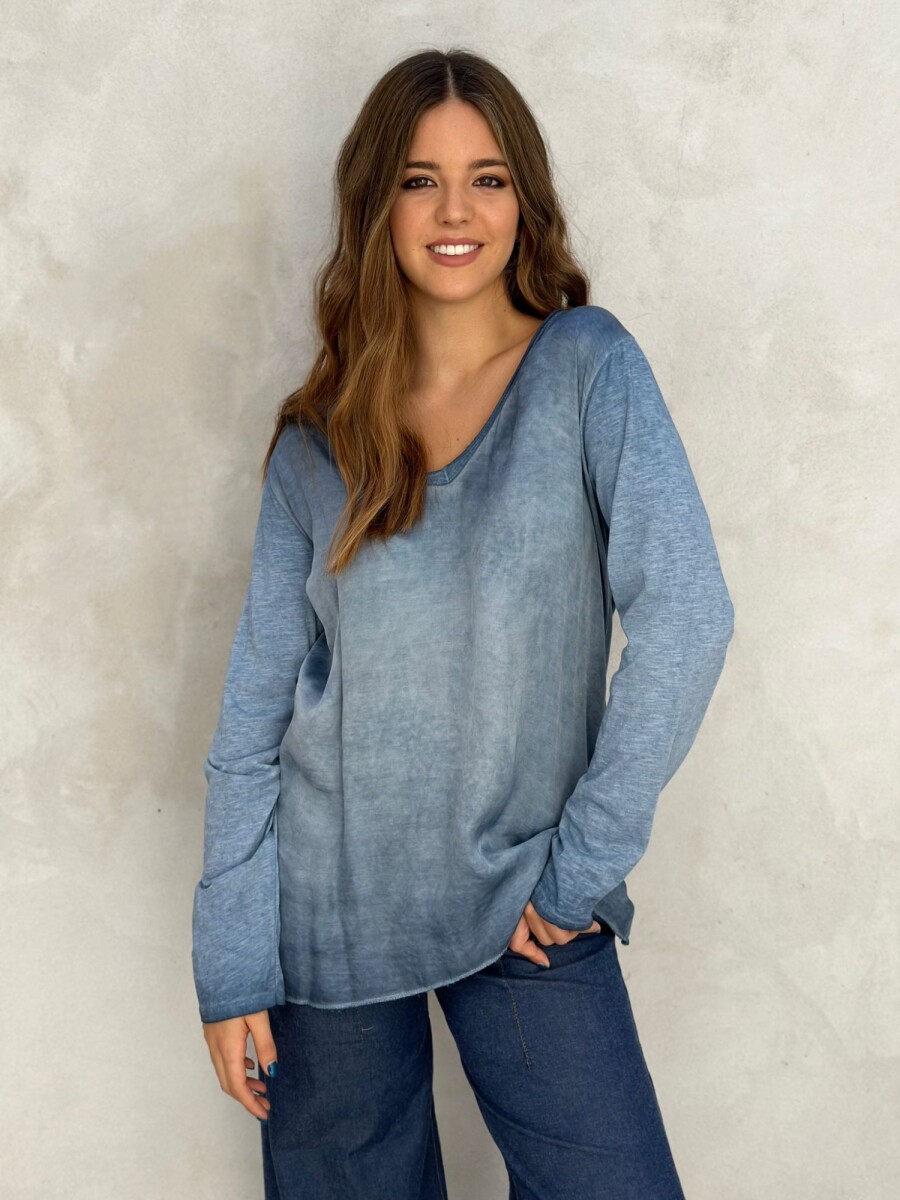 BLUSA FLORA - AZUL 