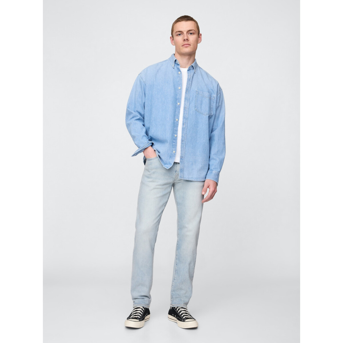 SLIM STR LIGHT WASH SP22 - LIGHT WASH 