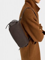 Bolso De Hombro Rectangular marron
