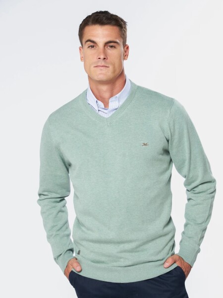 BUZO LEGACY 6564 ESC.V LISO PISTACHO