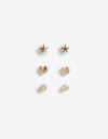 Aros Sets Strass Set De Aros Pasantes Dorado - Dorado