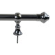 Barrote cromado metal 1,50m 28mm + 2 soportes PLATEADO