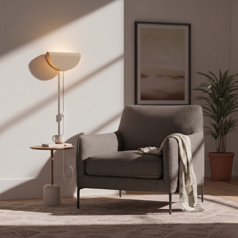 ARTEFACTO DECORATIVO DE PARED BEND Luminaria De Pared Band Beige
