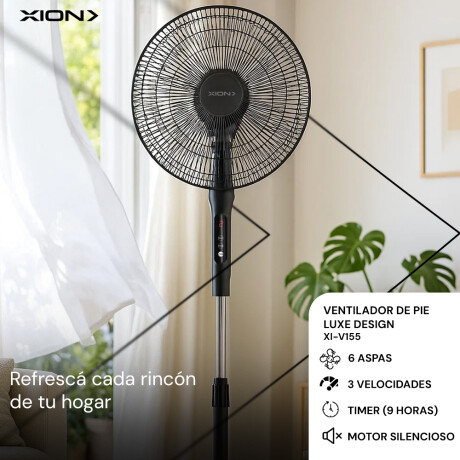 ventilador de pie luxe design con control COLOR UNICO